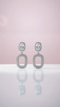 Square Drop & Dangle Crystal Earrings