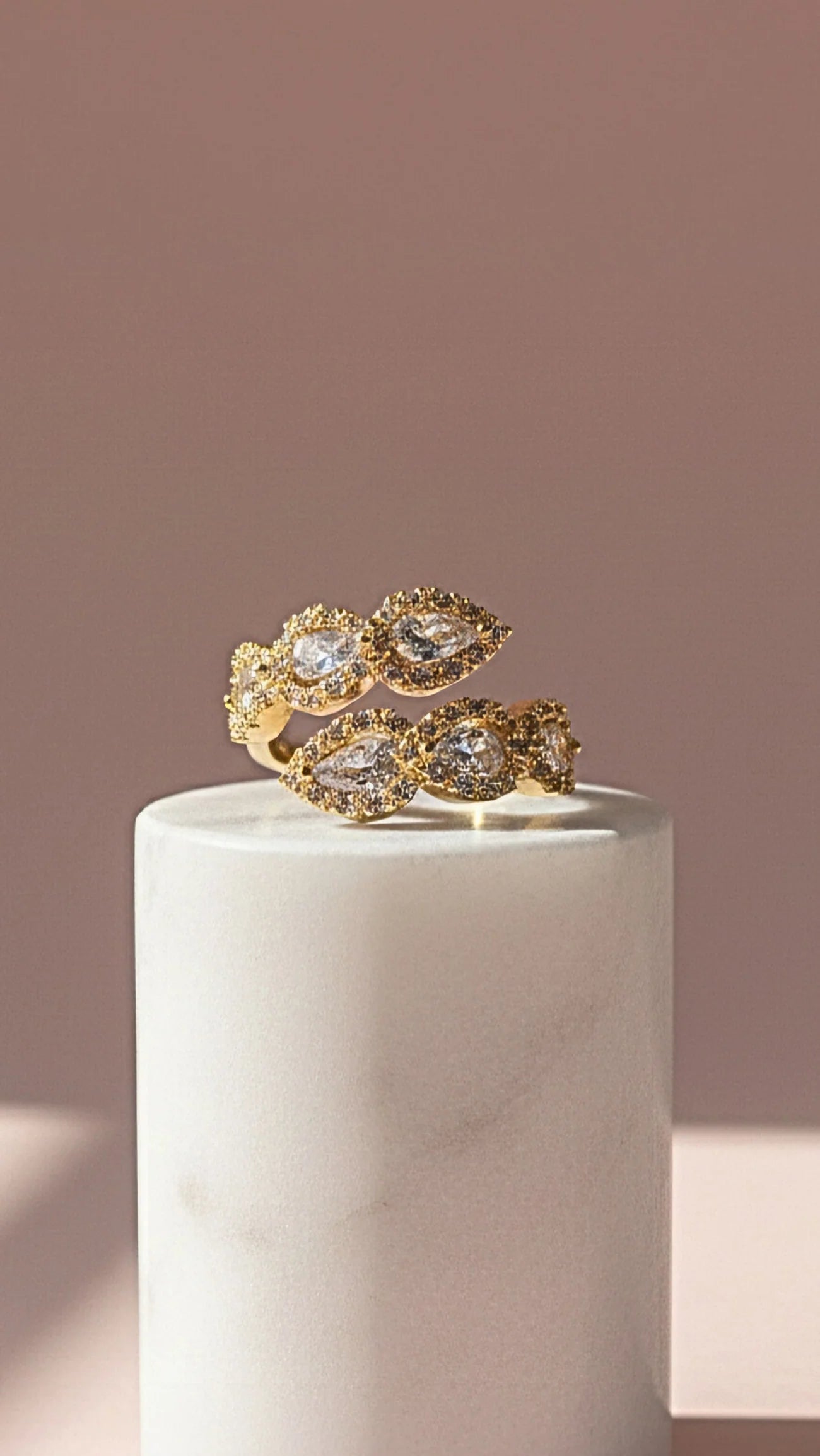 14k Gold Plated Free Size Ring